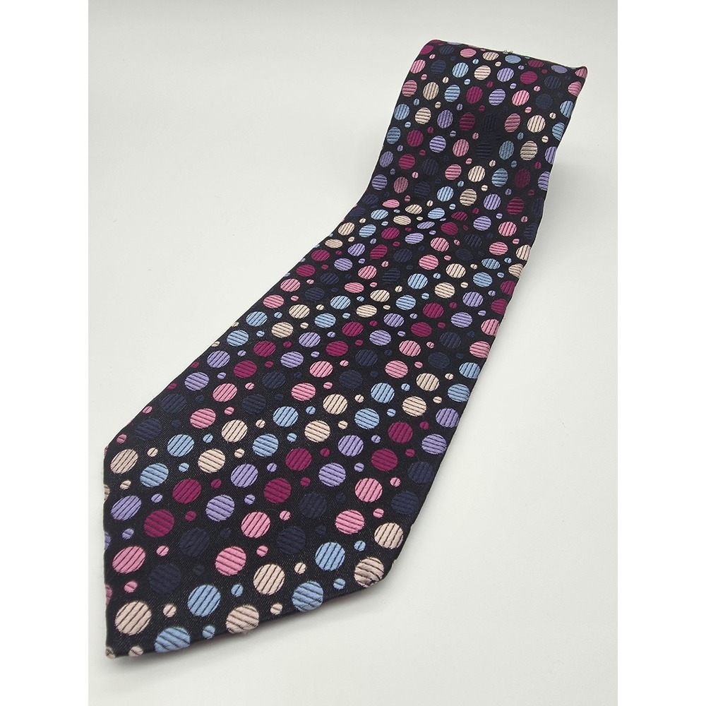 John W Nordstrom Men's Multicolor Geometric Long Italy Necktie 61" x 3.75" NWOT